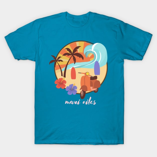 Maui Vibes with Scooter T-Shirt by Paul Aker